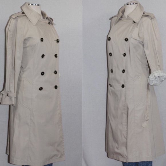 London Fog beige Double Breasted Trench Coat - Picture 10 of 15